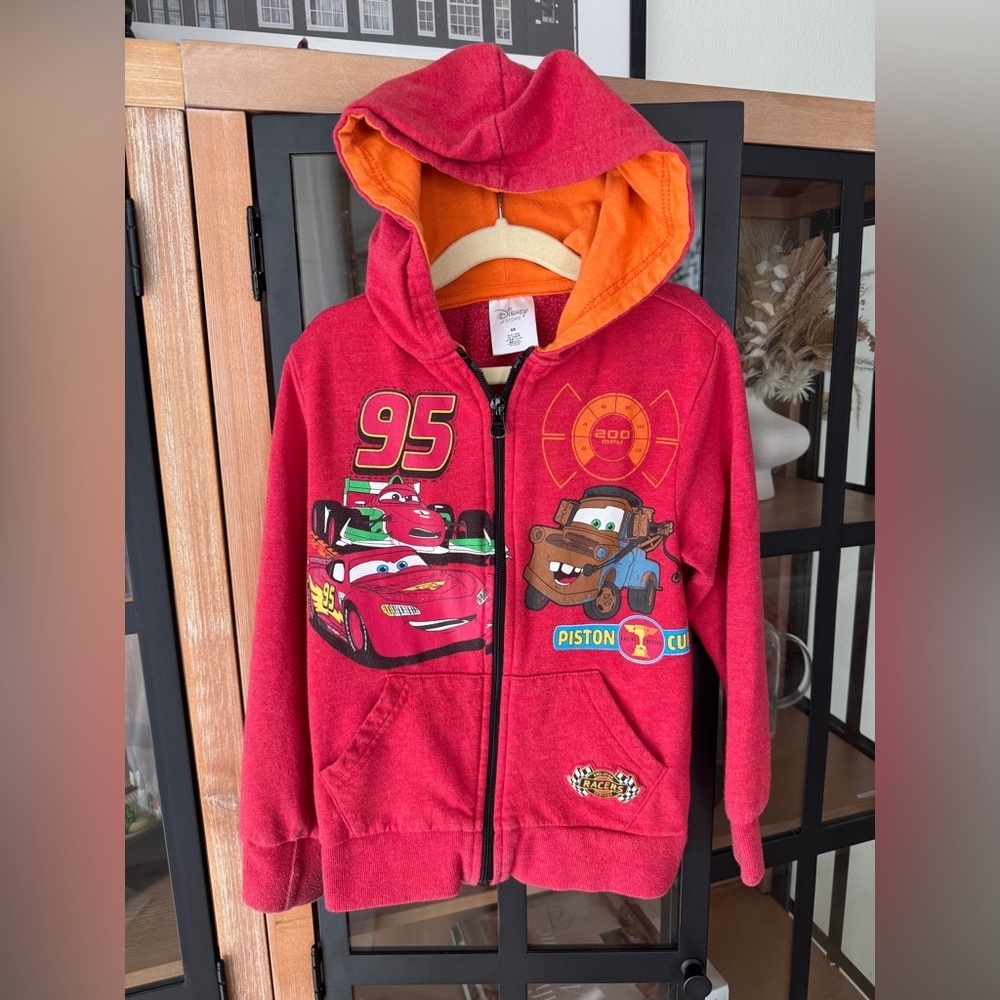 2011 Disney Store Cars 2 movie hoodie full zipper up toddler lightning mcqueen